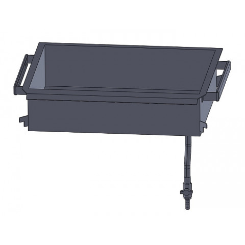 Langoš in pekač za krofe z inox ponevjo in odtočnim ventilom - plinski, s 6 gorilniki