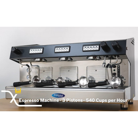 MAXIMA Espresso kavni aparat - 3 skupine - 540 skodelic/uro