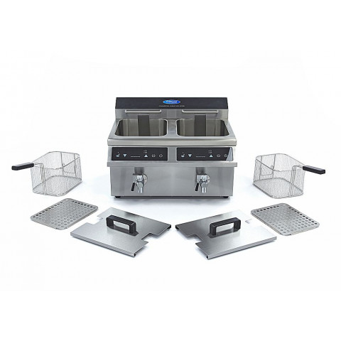 MAXIMA indukcijska friteza 2x8 l z izpustnim ventilom