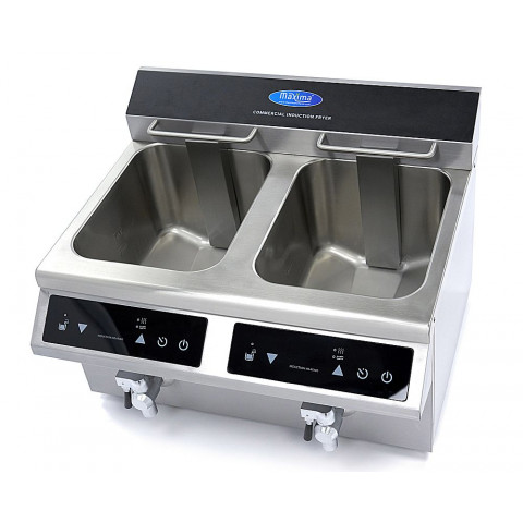 MAXIMA indukcijska friteza 2x8 l z izpustnim ventilom