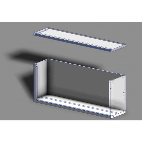 GAMMO stenska omara iz nerjavnega jekla - z drsnimi vrati - 1200x400x670mm