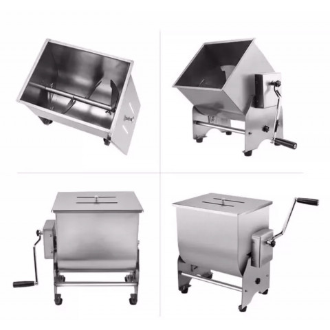 GAMMO ročni mešalnik za meso z nagibno posodo - 30 L/25 kg mesa