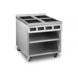 HORECATECH indukcijski štedilnik s 4 conami + spodnja omara