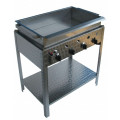 Pekač za langoš in krofe z inox ponvijo in pipo - plinski, s 4 gorilniki